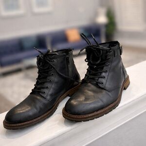 Hand Crafted Black Leather Men's Boots
